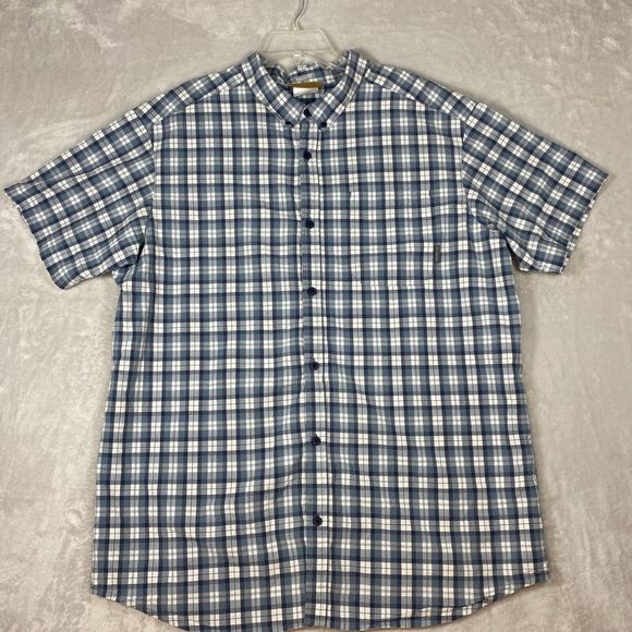 Columbia Men's‎ Sz XXL Button Shirt Short Sleeve Plaid Multicolor Regular Fit - Picture 1 of 7